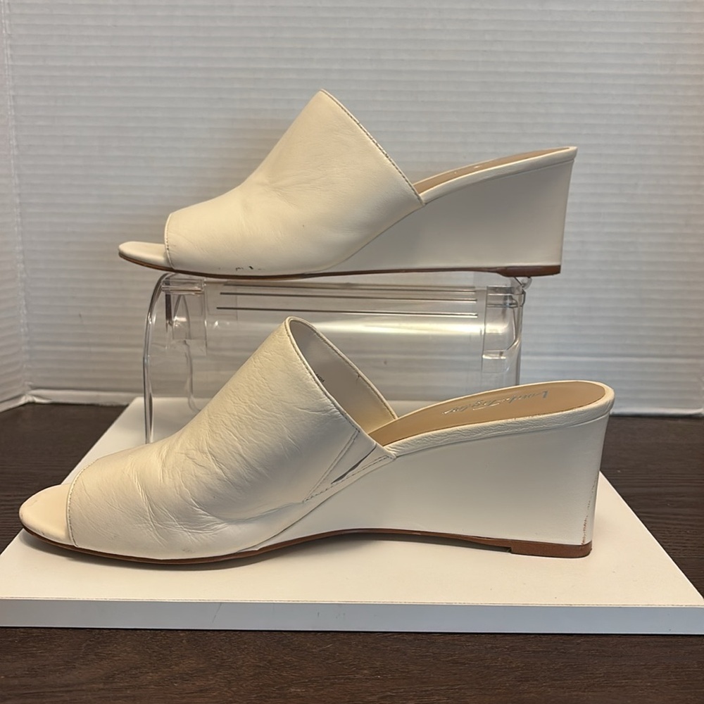 Lord & Taylor White Leather Mules - Picture 4 of 10